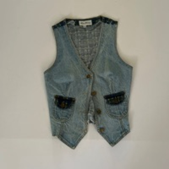 Women's Paris Blues Denim Vest Size S Blue - Picture 2 of 6